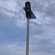 Lampa solarna LED Delphini-0X ze słupem stalowym i fundamentem 5-7m