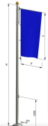  Rosa Maszty flagowe aluminiowe