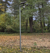 Latarnia solarna uliczna z kamerą CCTV Wifi 4G ze słupem i fundamentem