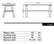 Zestaw Mebli Ogrodowych Primario 125cm