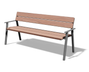  Elektriko Ławka E2 156 z oparciem i podłokietnikami 1.8m