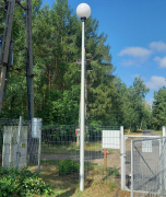  Elektriko Latarnia parkowa Grid LED słup aluminiowy kula