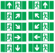  Glamox Piktogramy do opraw awaryjnych V2 100x300mm (111x311mm)