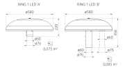  Rosa Oprawa parkowa RING 1 LED