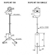 Uniwersalna linka stalowa  do zwieszania opraw oświetleniowych ROPE-NT 150