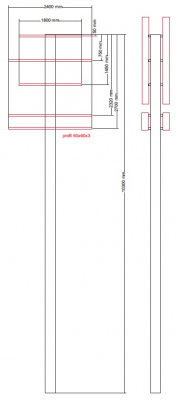 Słup reklamowy H10.3/2 tablice wykonanie specjalne I strefa wiatrowa