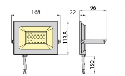 Naświetlacz Aquari 30W, barwa światła neutralna biała (4000K), IP65