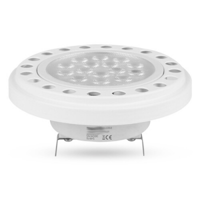 Żarówka AR111 G53, 12W, barwa ciepła biała, klosz ryflowany, kąt rozsyłu 30°