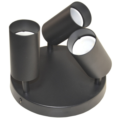 Lampa Spotlight Fargo 3xgu10 Czarna Okrągła