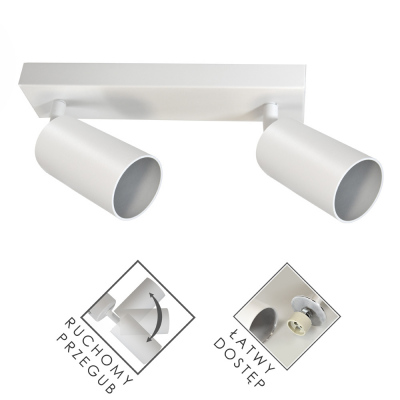 Lampa Spotlight Fargo 2xgu10 Biała