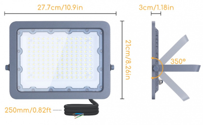 Naświetlacz LED wąskostrumieniowy IP65 100W 6500K