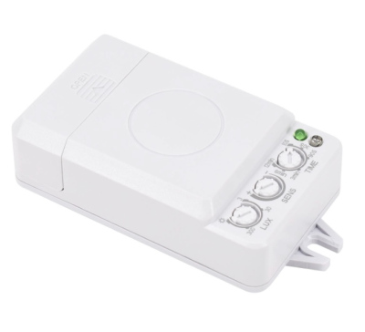 Czujnik Mikrofalowy 500w 360* Ip20 Prostokątny Biały 24vdc
