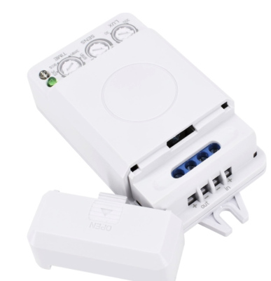 Czujnik Mikrofalowy 500w 360* Ip20 Prostokątny Biały 24vdc