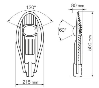 Oprawa oświetleniowa uliczna LED 50W IP66 COB