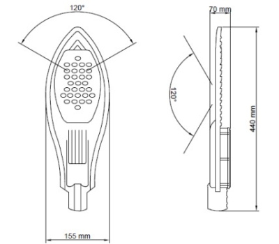 Oprawa oświetleniowa uliczna LED 30W IP65 SMD