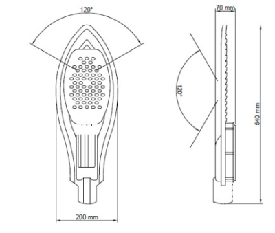 Oprawa oświetleniowa uliczna LED 50W IP65 SMD