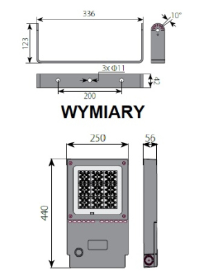 Naświetlacz Led IP66 144 76W