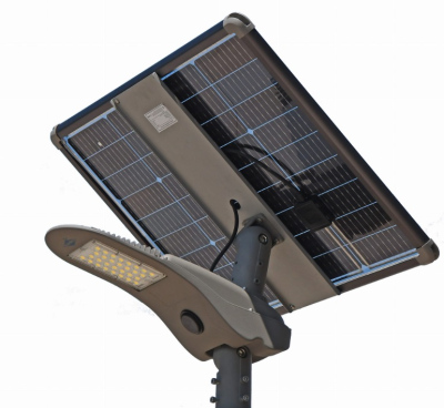 Lampa solarna LED Delphini-03 II (LED 20W panel 60W dwustronny) zimno-biała 6000K