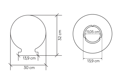 Klosz G-300 FUME klosz przydymiony