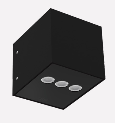 Kinkiet ICE CUBE 2.0 WALL 2 ED DALI 1250lm/830 IP65 15st. czarny