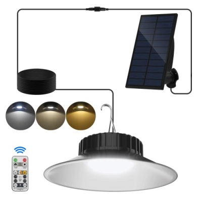 Lampa solarna LED BLACK 5W 3000/4000/6000K 2000mAh pilot