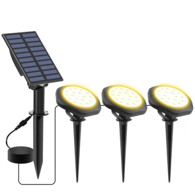 Lampa solarna LED 6000K 3x1W 3000mAh IP68