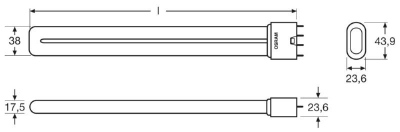 Świetlówka kompaktowa Dulux l 55 W/830 2G11