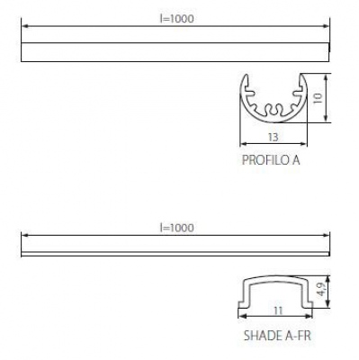 Profil do liniowych modułów LED Shade A-fr