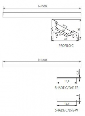 Profil do liniowych modułów LED Stopper C