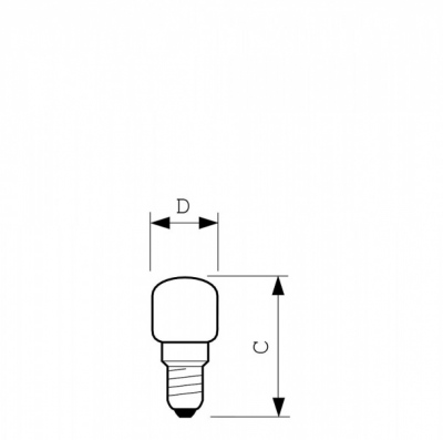 Żarówka Appliance 15W E14 230-240V T22 cl ov 