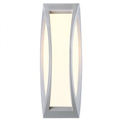 MERIDIAN II, lampa ścienna, srebrno-szara, E27, maks. 60W