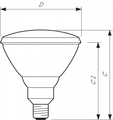 Par38 Ir 150w E27 230v Red 1ct/12