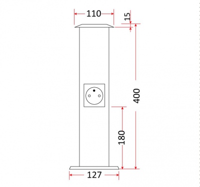 Słupek ogrodowy SO-01 IP44 dwa gniazda