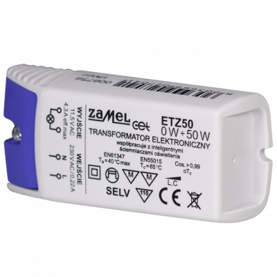 Transformator elektroniczny 230/11,5V 0-50W