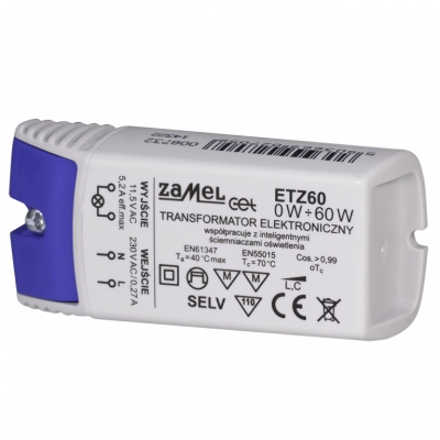 Transformator elektroniczny 230/11,5V 0-60W