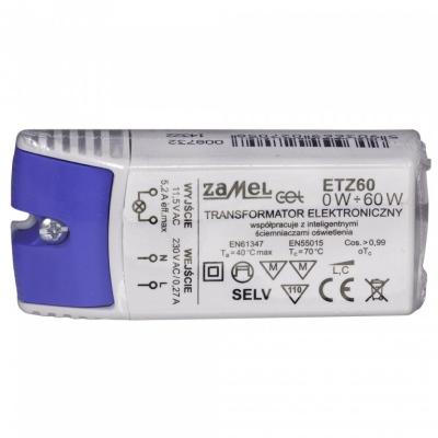 Transformator elektroniczny 230/11,5V 0-60W