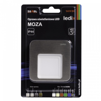 MOZA PT 14V DC stal nierdzewna barwa światła biała zimna