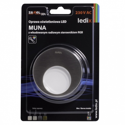 MUNA PT 230V AC sterownik stal nierdzewna barwa światła rgb