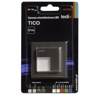 TICO z ramką NT 14V DC stal nierdzewna barwa światła biała ciepła