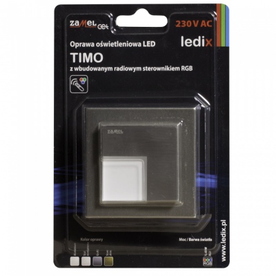 TIMO PT 230V AC sterownik stal nierdzewna barwa światła rgb