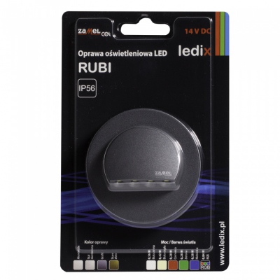 RUBI z ramką NT 14V DC grafit barwa światła biała zimna