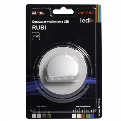 RUBI PT 230V AC aluminium barwa światła biała ciepła