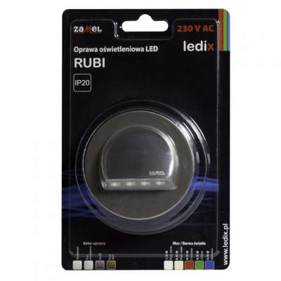 RUBI PT 230V AC stal nierdzewna barwa światła biała zimna