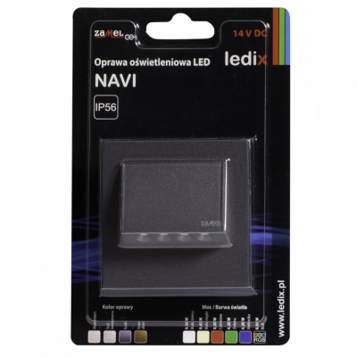 NAVI z ramką PT 14V DC grafit barwa światła rgb