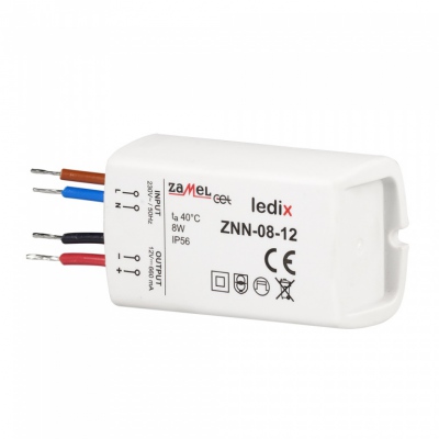 Zasilacz LED natynkowy 12V DC 8W
