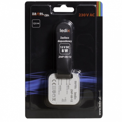 Zasilacz LED dopuszkowy 12V DC 8W