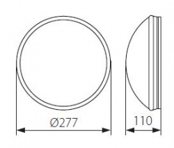Plafoniera hermetyczna Pires Eco Dl-25o Ns