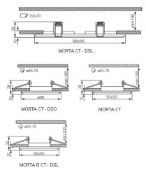 Sufitowa oprawa ozdobna MORTA B CT-DSL50-SR