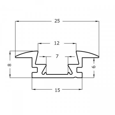 Profil aluminiowy INTERIOR 2.0m ml
