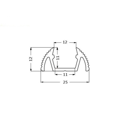 Profil aluminiowy STANDARD 2.0m prz
